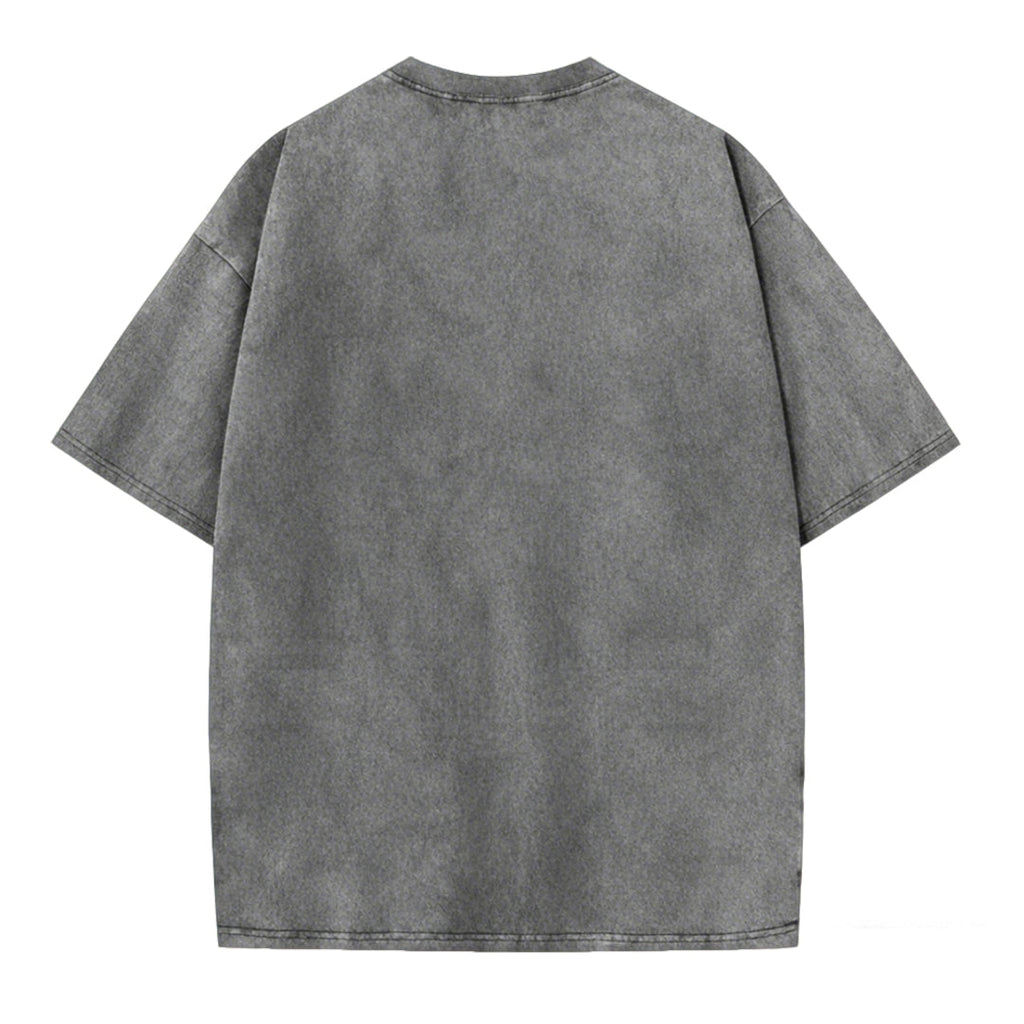 Vintage Space Cat Graphic Washed T-Shirt
